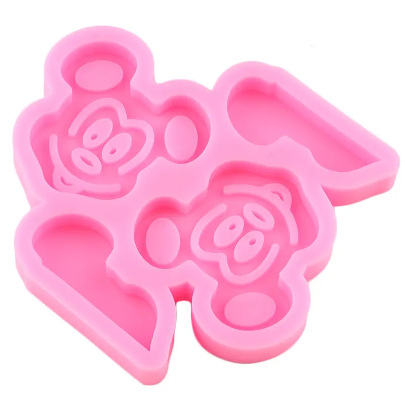 Mouse Straw Topper Silicone Mold Candy Chocolate Fondant Cake Decorating DIY Craft Jewelry Keychain Epoxy Resin Moulds