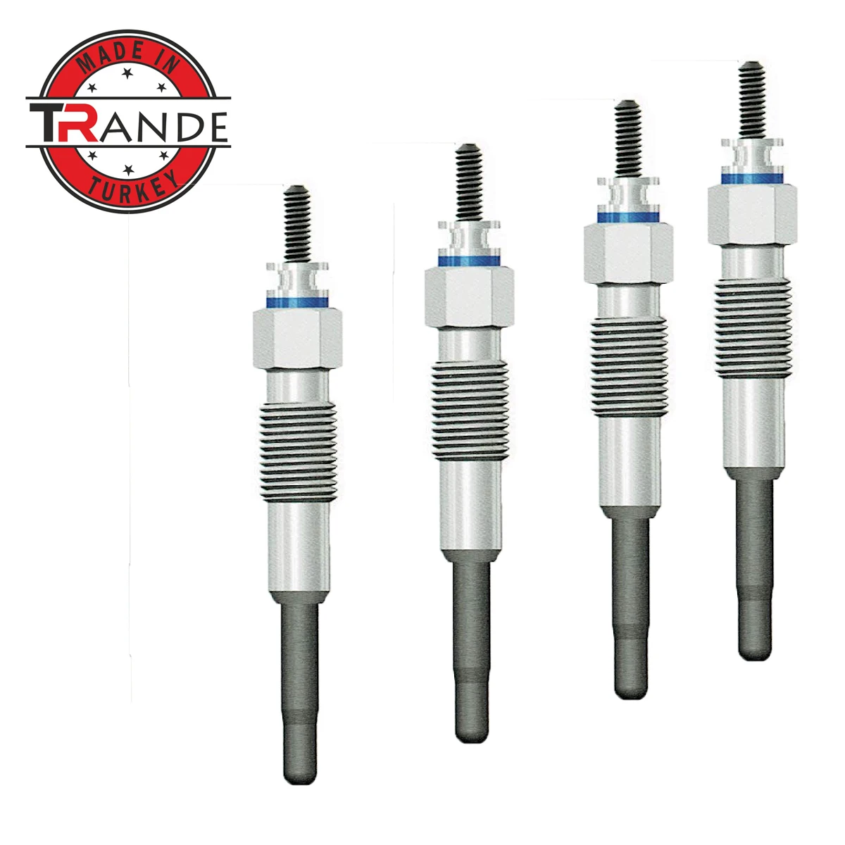 Trande Diesel Engine Heater Glow Plug 4 Pcs 11V For GLP041 Made In Turkey Trande Store Guarantee