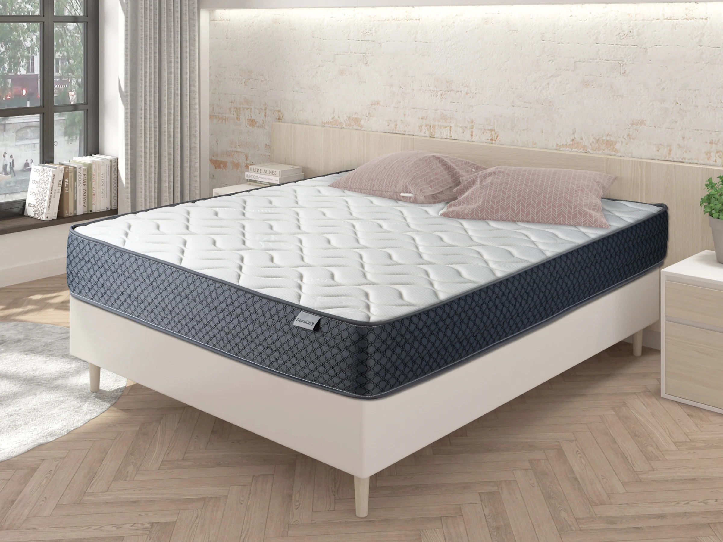 Dormideo Thunder 2-Layer Viscoelastic Mattress with Supersoft and Hygienic Strech Fabric, Breathable and Non-Slip