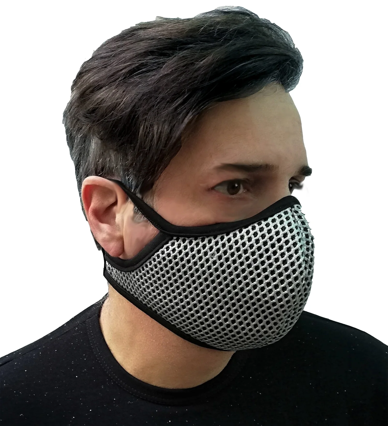 Biker Mask Washable Fabric 3 Layers Oms University Chicago with Nasal Clip