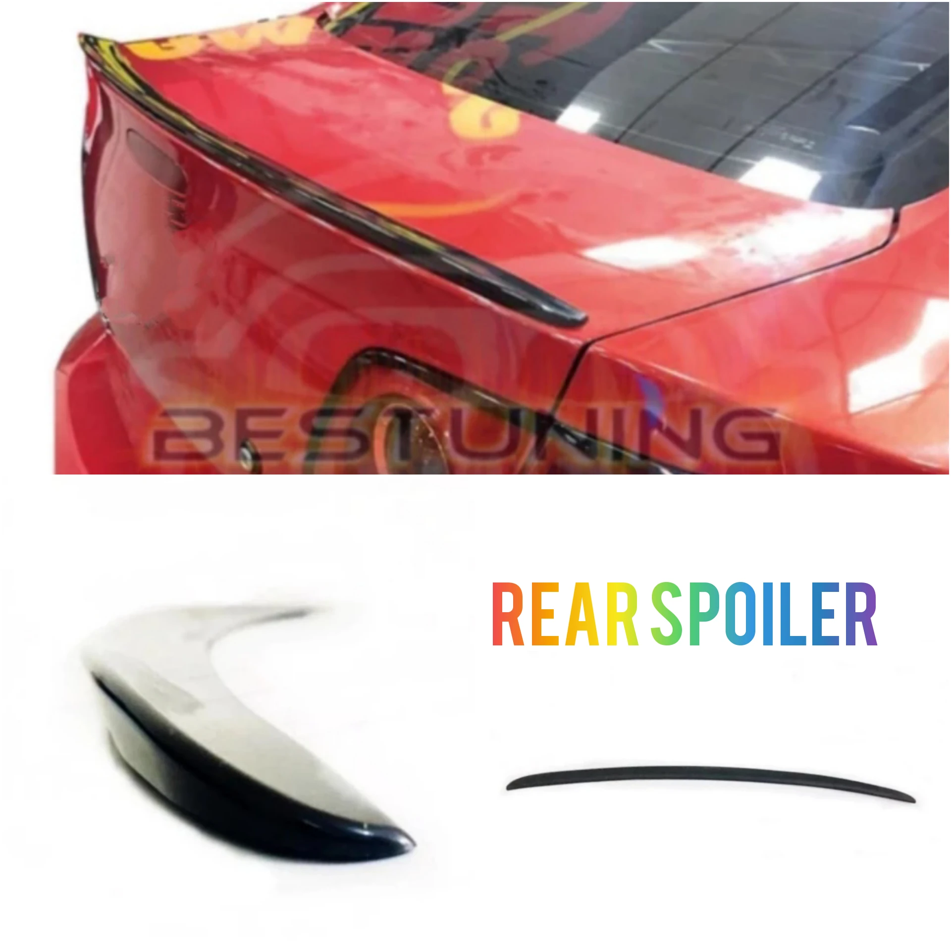 For MAZDA 3 Rear Spoiler Plastic Glossy Black Spoiler Luggage Wing Spoiler Accessory Sport Appearance Tuning