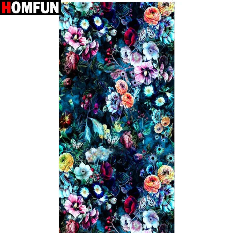 

HOMFUN 5D Diy Diamond Painting Cross Stitch "Flowers" Home Decor Full Rhinestones Inlay Diamond Embroidery