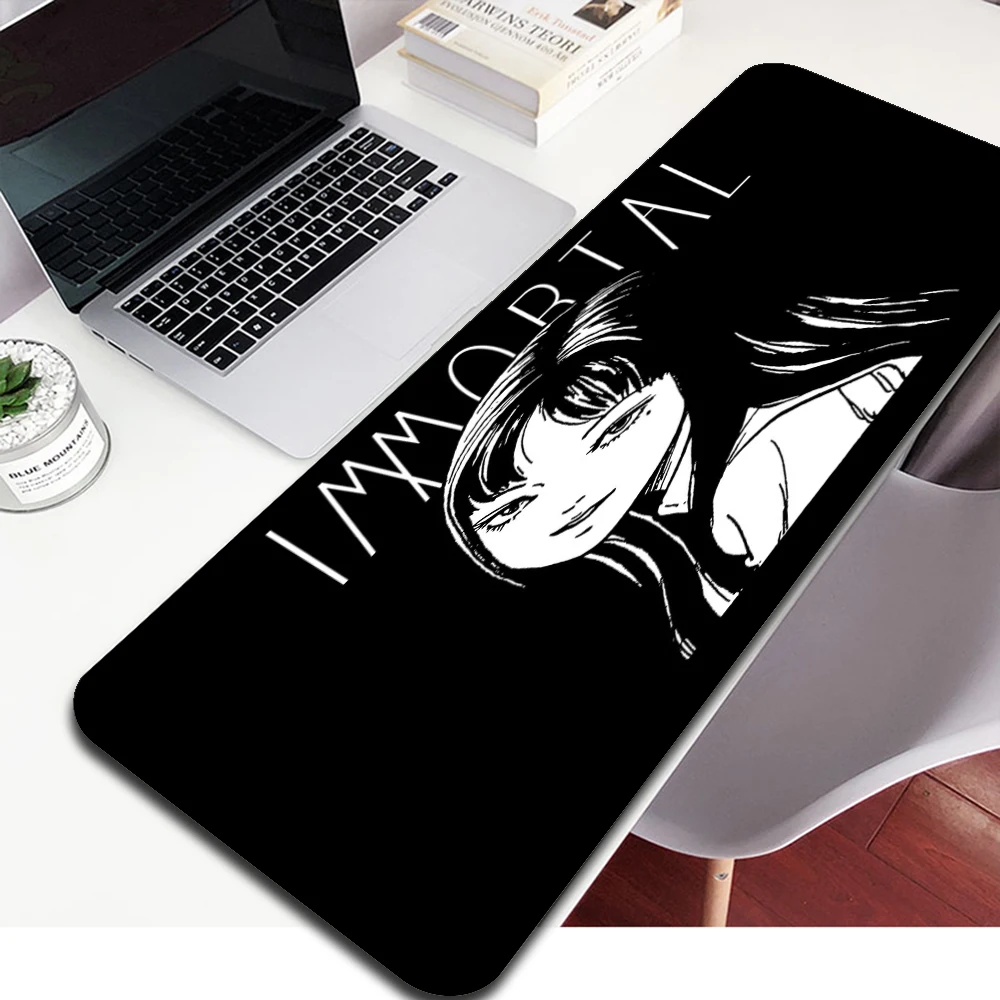 Junji Ito Laptop Bureau Pad Grote Muismat Toetsenborden Mat Anime Muismat Gamer Toetsenbord 40X90 Mausepad Toetsenbord Pc Gamer