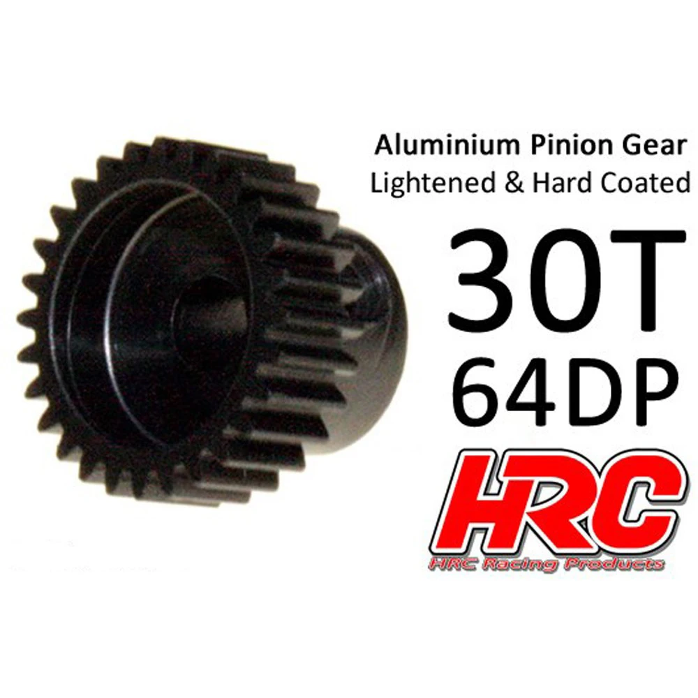 Pinion 30T, Pitch 64 for Rc cars (HRC 76430AL). Pinion Gear Steel - Light. Pinion 30 teeth for rc car