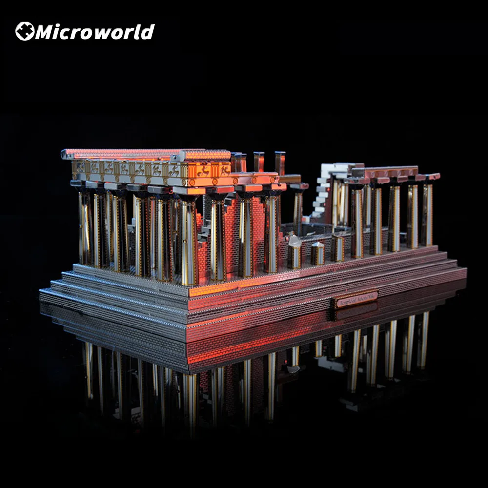 Microworld 3D Metal Puzzle Games Temple of Athena Building Models Kits DIY Laser Cut Jigsaw Toys Christmas Gifts For Teen Adult