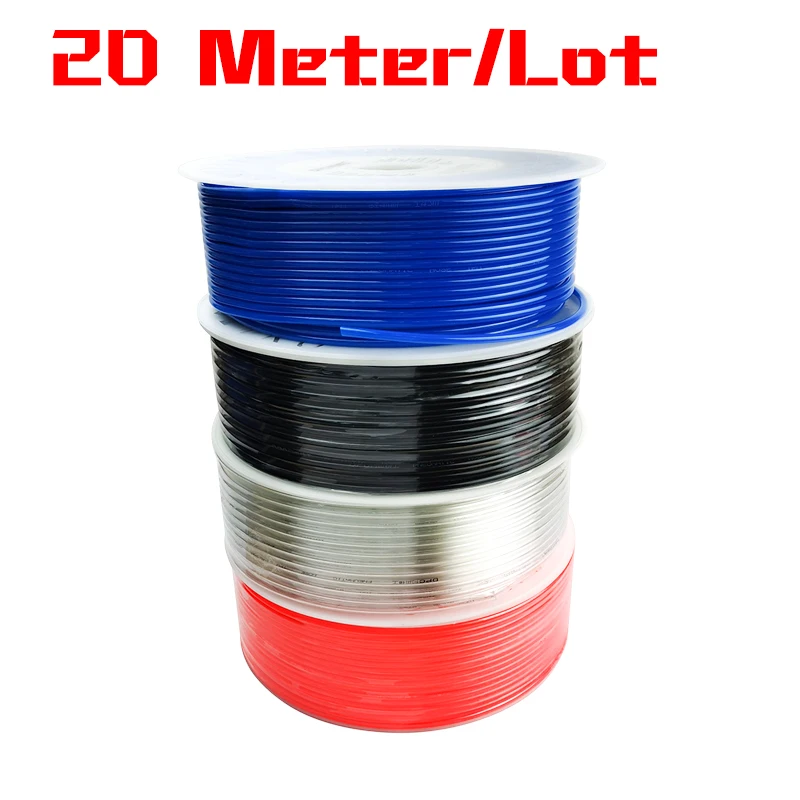 20Meter/Lot  PU Pipe 4 * 2.5 mm 6 * 4 mm 8 * 5 mm 10 * 6.5 mm 12 * 8 14 * 10 mm 16 * 12 mm Air Tube Compressor Pneumatic Hose