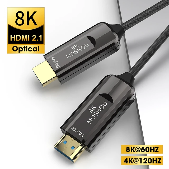 8K Optical Fiber HDMI 2.1 Cable ARC HDR 4K 120Hz High Definition Multimedia Interface Cable for PS5 Samsung QLED TV Amplifier AliExpress