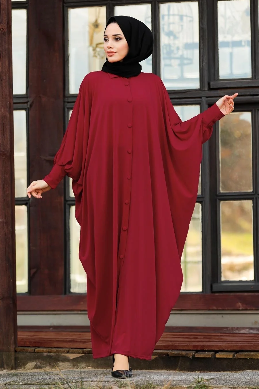 

NV.St1723 Women Long Sleeve Muslim Abaya Hijab Turkish Abaya women's dress Embroidered Abaya woman dress Islamic clothing Dubai