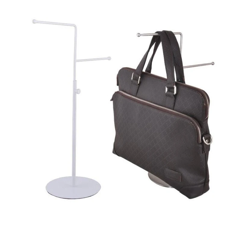 High/low style stainless steel tie scarf display rack men/women's handbag display holder adjustable wig purse showing stand rack