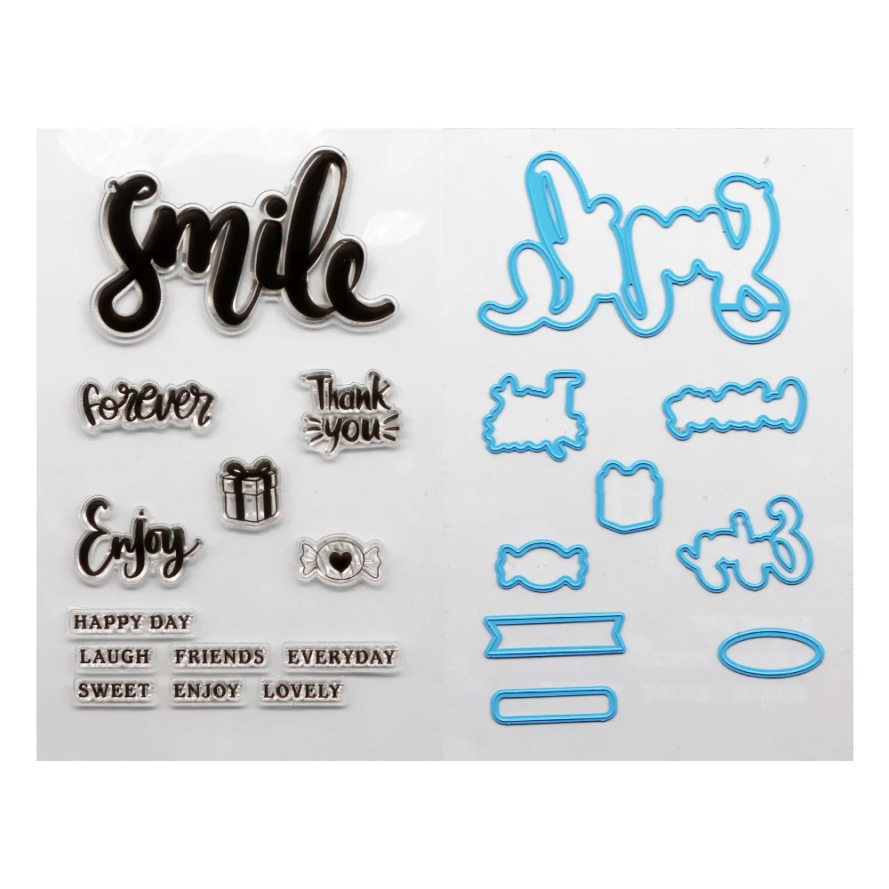 Kreative Pfad Klare Stempel Und Metall Schneiden Stirbt Set Pack DIY Handwerk Scrapbooking Cardmaking Lagern Dekoration Silizium Dichtungen – Detail 5