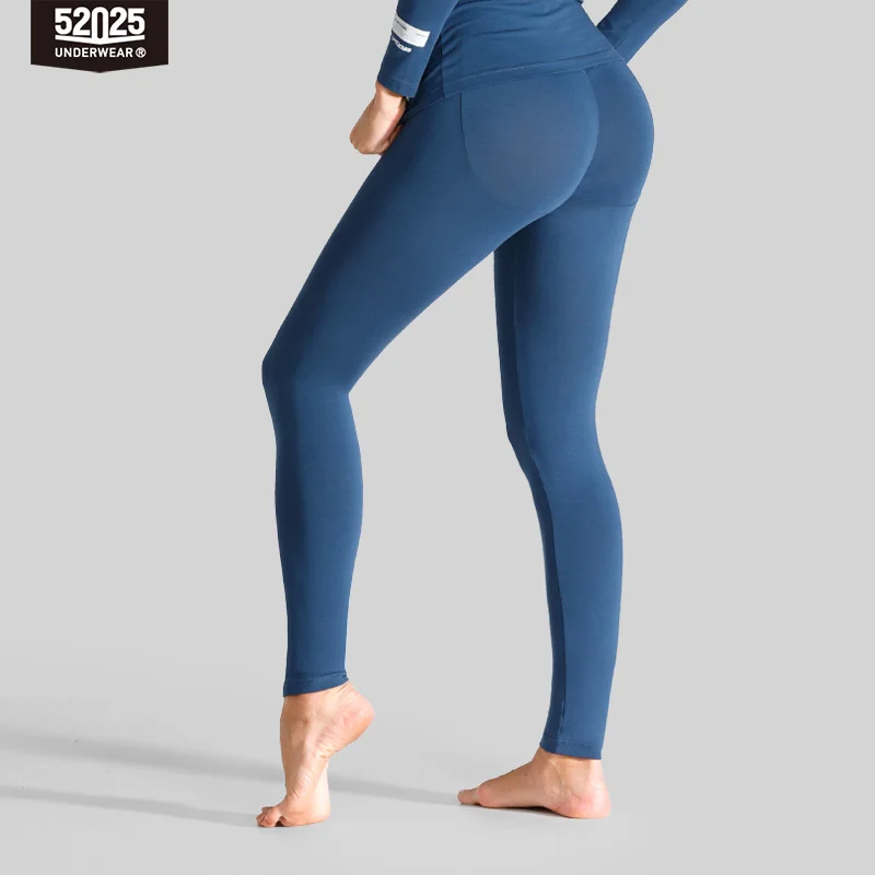 Leggings thermiques push-up pour femmes, bas de sous-vêtements sportifs, levage de la hanche, coton, modal, respirant, 52025