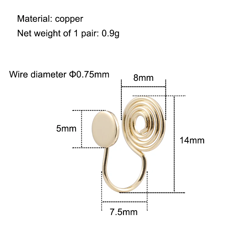 Mosquito Coil Plate Ear Clip Accessories Painless Lnvisibility 5mm Disc Clip Female No Pierced Ears Change Ear Clip Converter