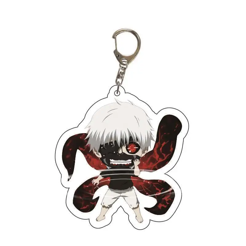 Anime Tokyo Ghoul Action Figures Cartoon Kaneki Ken Touka Kirishima Key Chain Bag Pendant Acrylic Keyring Fans Collection