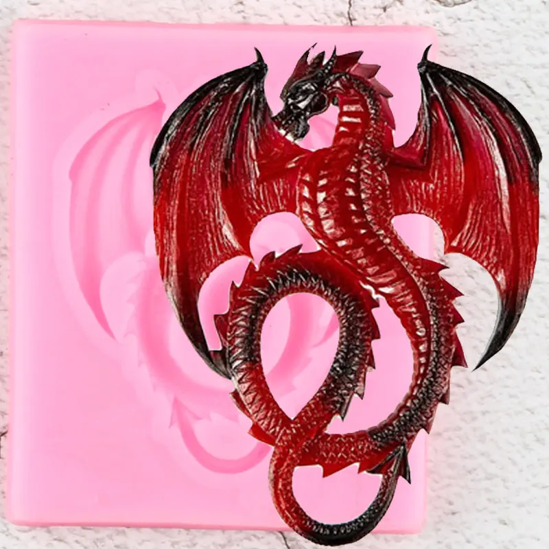 Flying Dragon Silicone Mold Fondant Molds DIY Party Cake Decorating Tools Cupcake Chocolate Gumpaste Candy Polymer Clay Mould