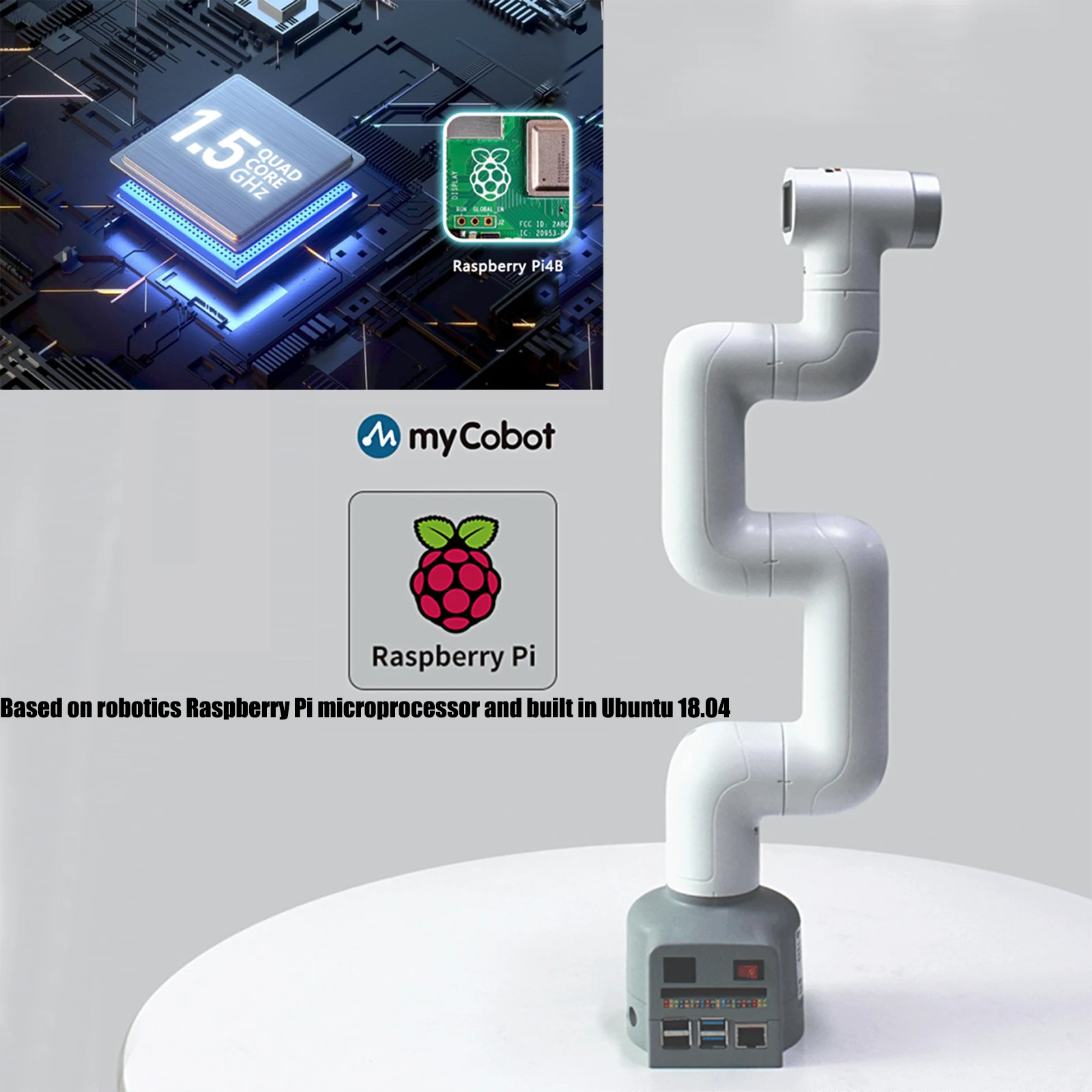 Elephant Robotics myCobot 280-Pi  6-DOF Multi-functional Lightweight Robotic Arm Collaborative Robot (Raspberry Pi version)