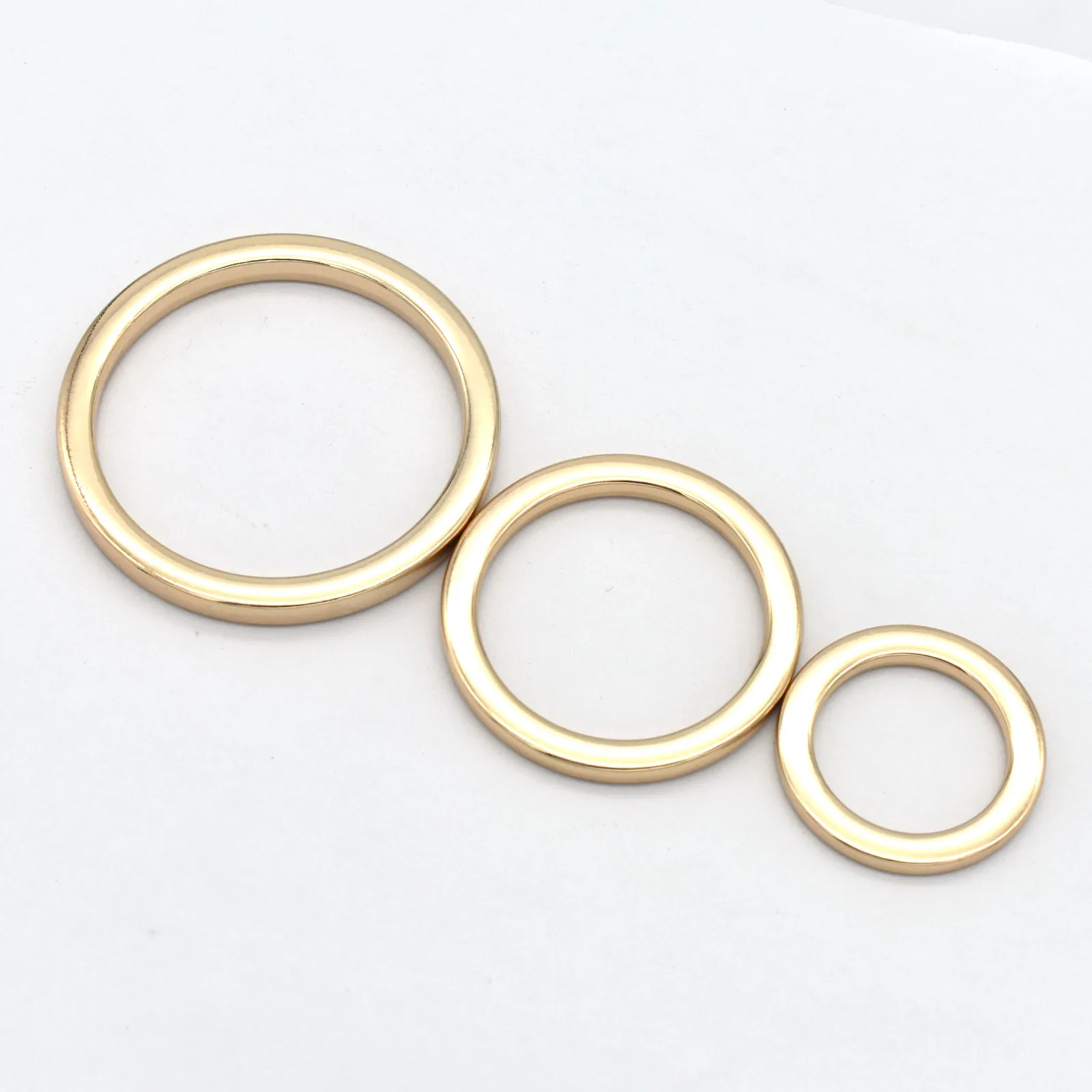 Metal Gold O Ring 50mm More Size Multi-Purpose Gold Metal O Ring Metal Rings for Bags Ring Purse Webbing DIY Accessories