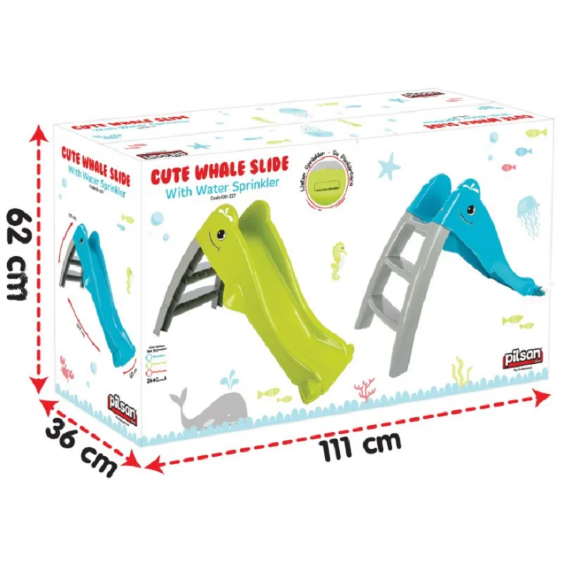 PLAYGROUND TOY SLIDE - ALSO WATER SLIDE - FOR CHILDREN - 2+YEARS - OUTDOOR INDOOR - 3 COLORS AVAILABLE