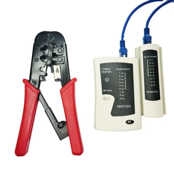 KIT Alicate Rj45 with ratchet E tester De Cabos network 568R