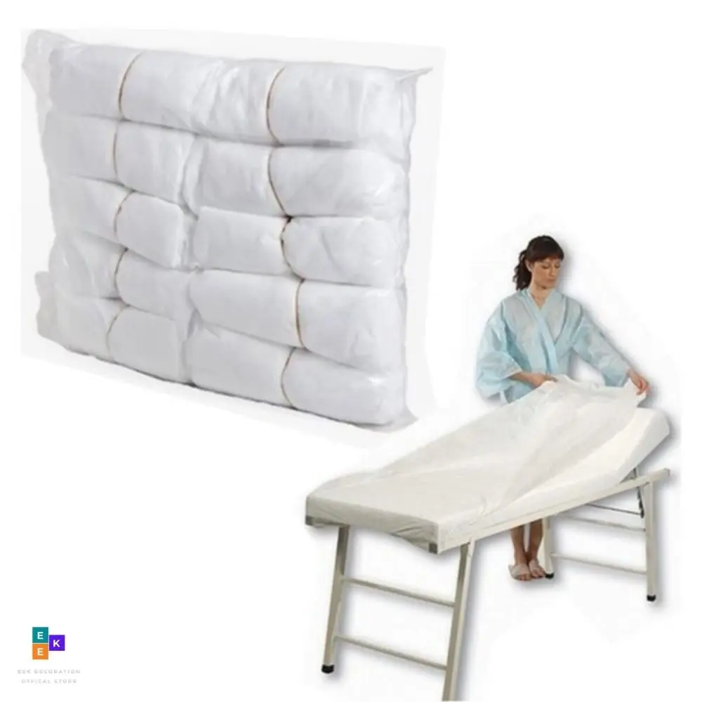 Disposable Tissue/Poly Flat Stretcher Sheets Underpad Cover Fitted Massage Table Beauty Care Accessories 80x220cm