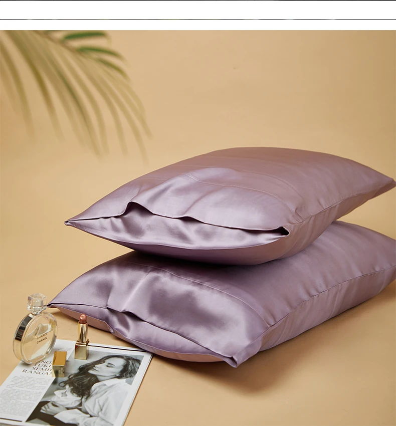 DISANGNI 22 Momme 100% Natürliche Maulbeerseide Kissenbezüge für Haar und Haut, Doppelseitige Reine Seide mit Umschlagverschluss, 2er-Pack – Detail 9