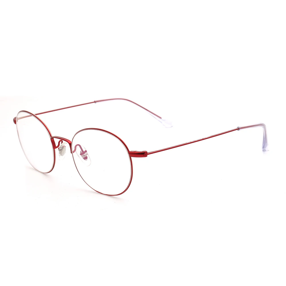 Vintage Men Round Eyeglasses Frame Women Optical Glasses Frames Classic Light Metal Spectacles Gold Red Blue Purple Rx Eyewear