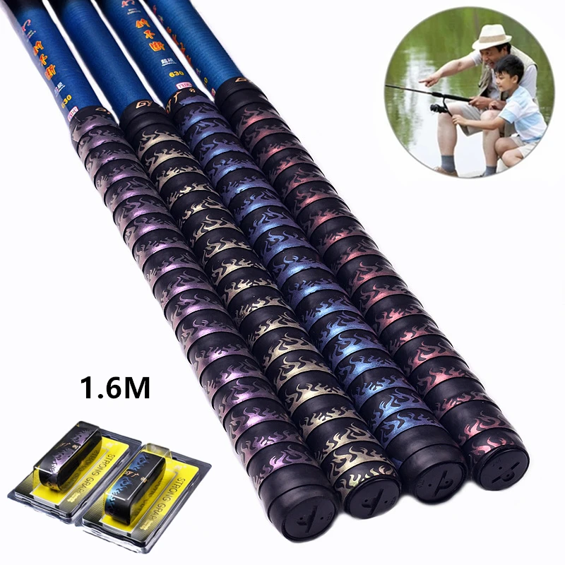 1Pc Anti-slip Sport Fishing Rod Sweatband DIY Tennis Badminton Racket Grip Tape Sweat-absorbent Belt
