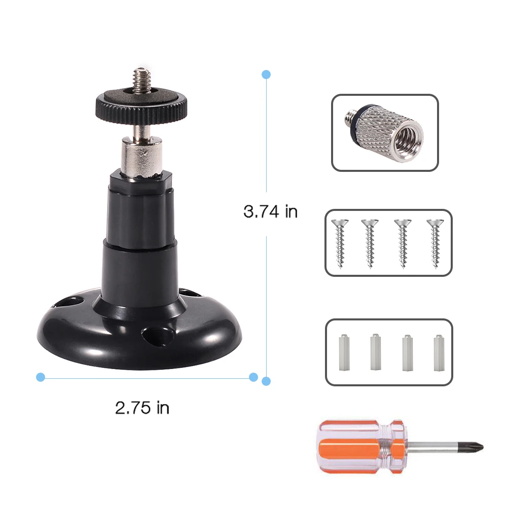 Zmodo / Funlux กล้องตัวยึดติดผนัง,360 ° หมุนกล้องเฝ้าระวังความปลอดภัยแผ่นยึดสำหรับ Zmodo / Funlux กล้อง