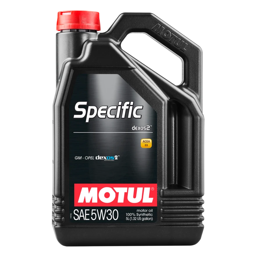 Motul 102643 car engine oil Specific DEXOS2 5W30 5L synthetic 100% lubricant OPEL and SAAB