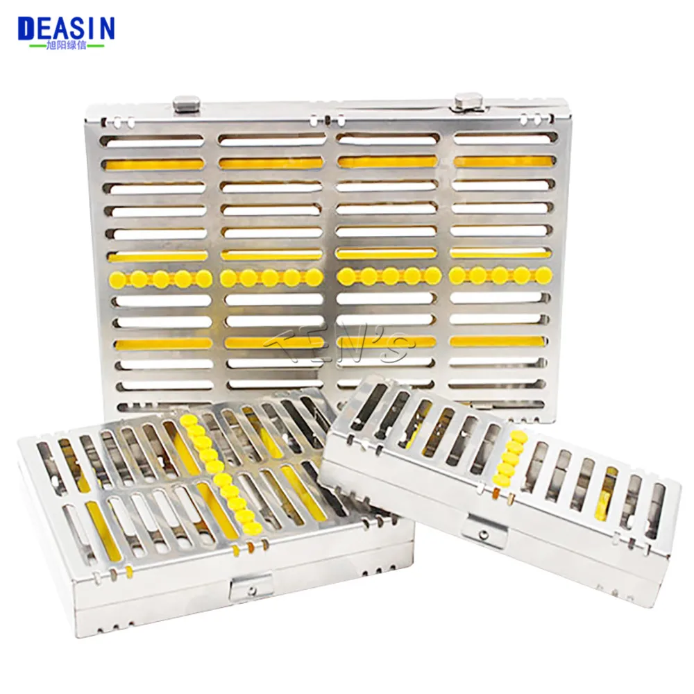 

Dental DEASIN Sterilization Rack Surgical Autoclavable Sterilization Box Cassette File Burs Disinfection Tray Dentistry Tools