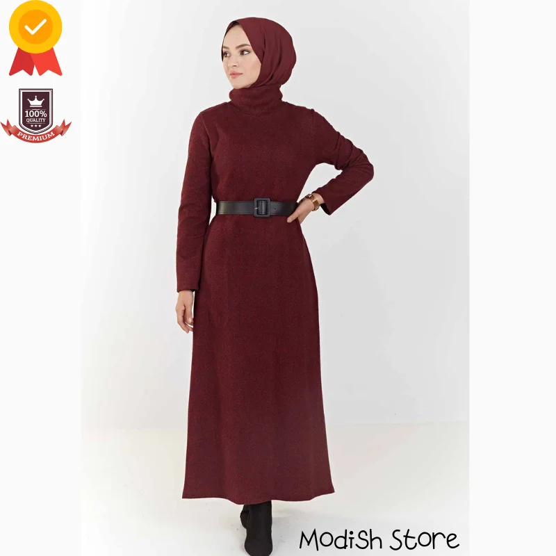 Plaid High Quality New Season Dress For Women 2021 Dubai Abaya Ramadan Eid Mubarak Moroccan European Clothing Maxi Dress Turkey