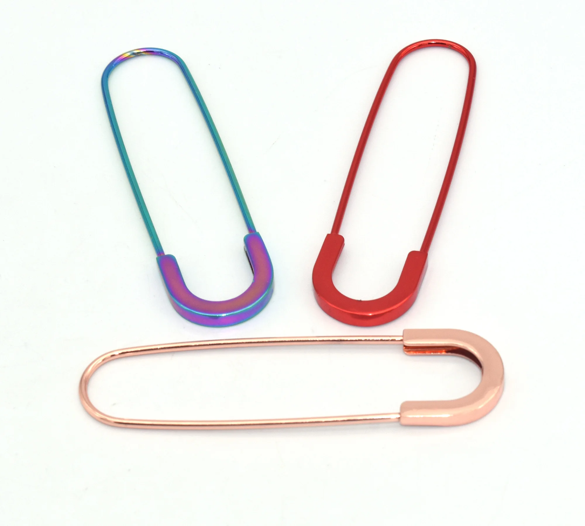 80mm Multicolor Large Safety Pins Metal Safety Jewelry Pin Brooch Blankets Skirts Pin Stitch Markers Safety Pin Sewing Supplies