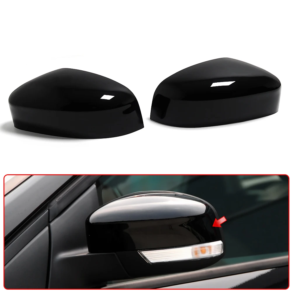 Gloss Black Side Wing Rear View Rearview Mirror Cover Case Caps For Ford Focus 2 MK2 Focus 3 MK3 3.5 2008-2018 For Mondeo MK4