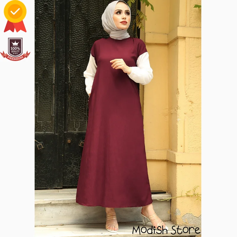 Pocket Sport Dress For Women 2021 Robe Turkey Islam Long Dress Muslim Clothes Kaftan Hijab Abayas For Women Eid Mubarak Moroccan