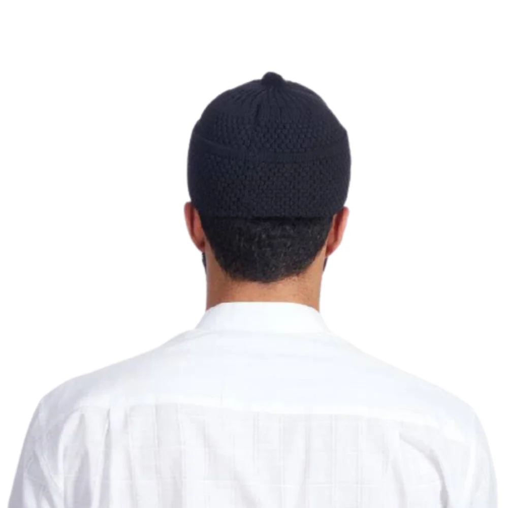 Gorro Beanie ตุรกีมุสลิมอิสลาม Kufi Taqiyah Takke Peci หมวกสวดมนต์หมวกสีทึบ Bobble ยืด