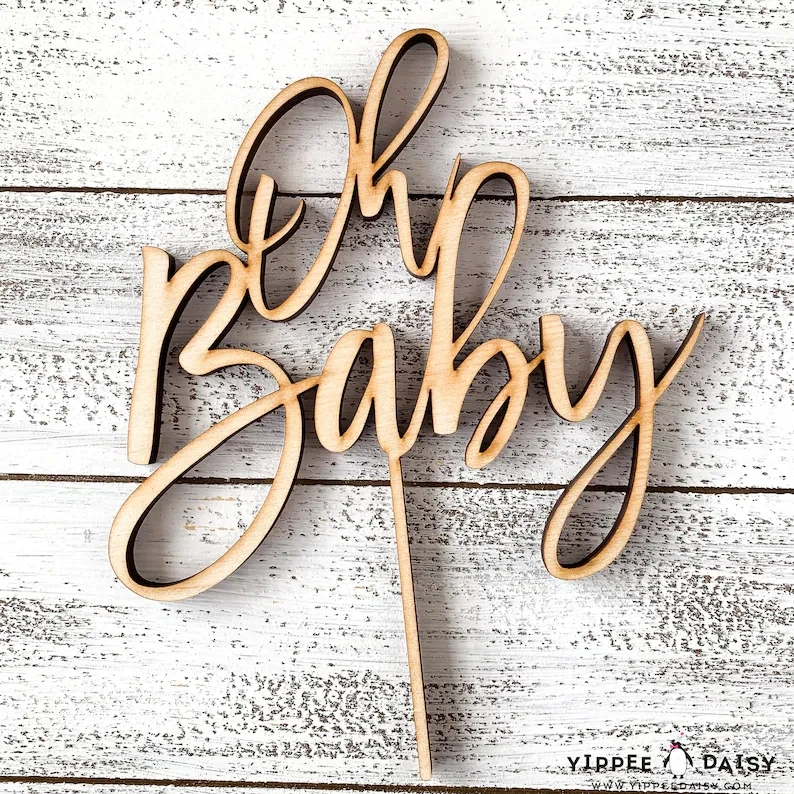 

Oh Baby Cake Topper,Baby Shower Cake Topper,Rustic Baby Shower,Wooden Cake Topper,Gender Neutral Baby Shower,Cake Smash Topper