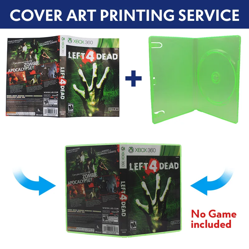 Estojo substituto para xbox 360 caixa verde de reposição para disco de jogos