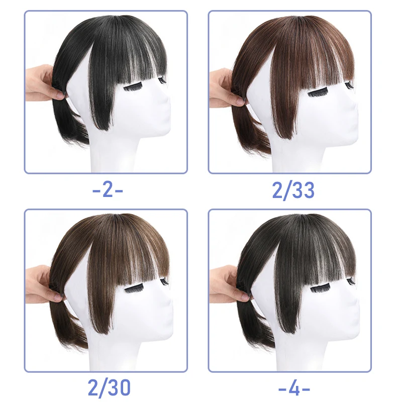 TALANG synthesis Princess Cut Bangs Hair Extension Synthetic Wig Natural High Temperature Synthetic Fake Bangs Hair Piece Clip I