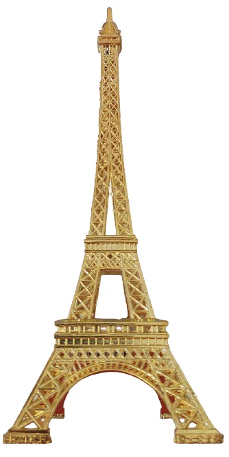 10 Cm Decorative Eiffel Tower Art House in Metal