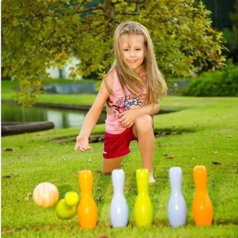 Colorful Wooden Bowling Game Pedagogical Games-Newart