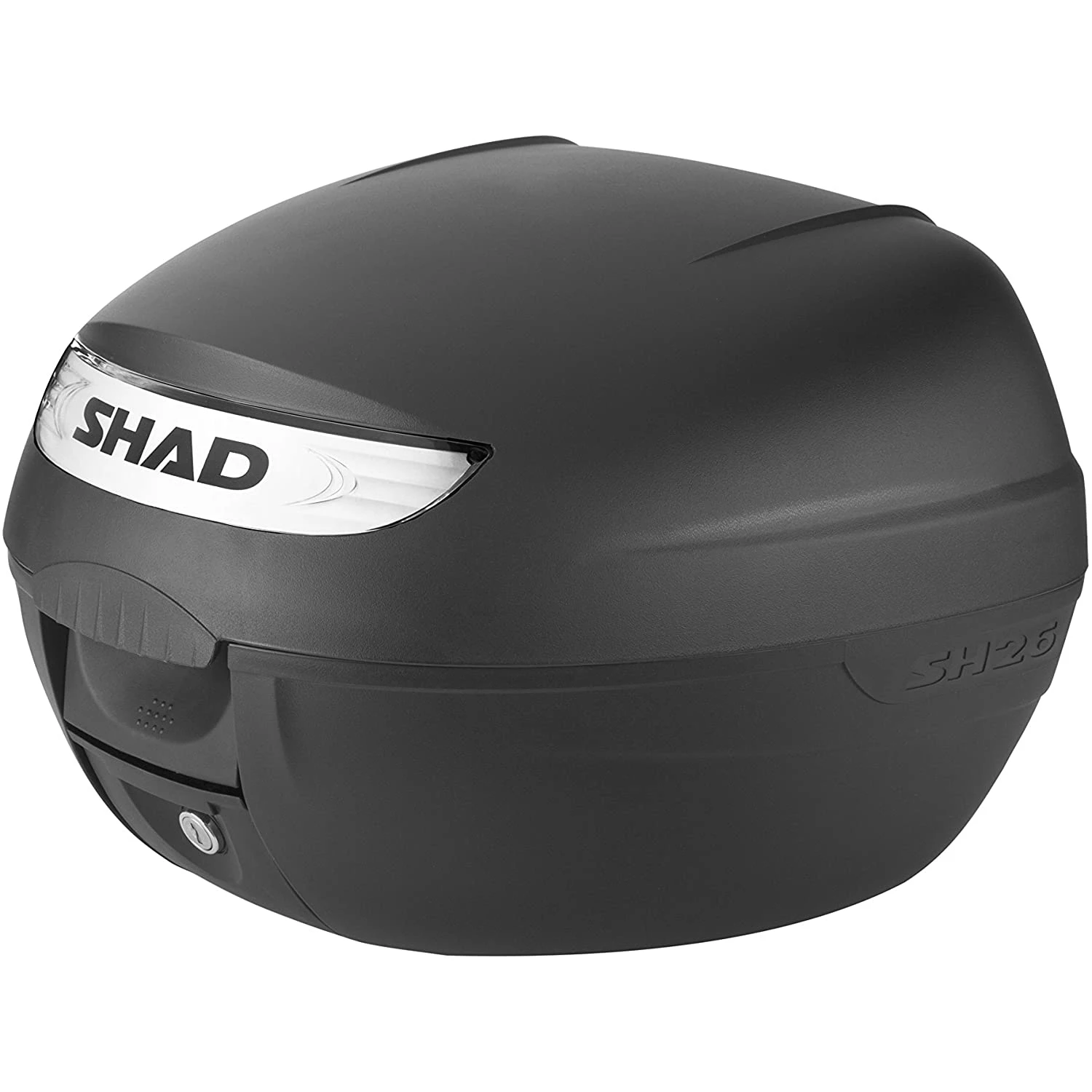 Shad D0B26100-motorcycle trunk SH-26 for motorcycles, black with grill, capacity 1 helmet load Max 3kg (fixings not included)