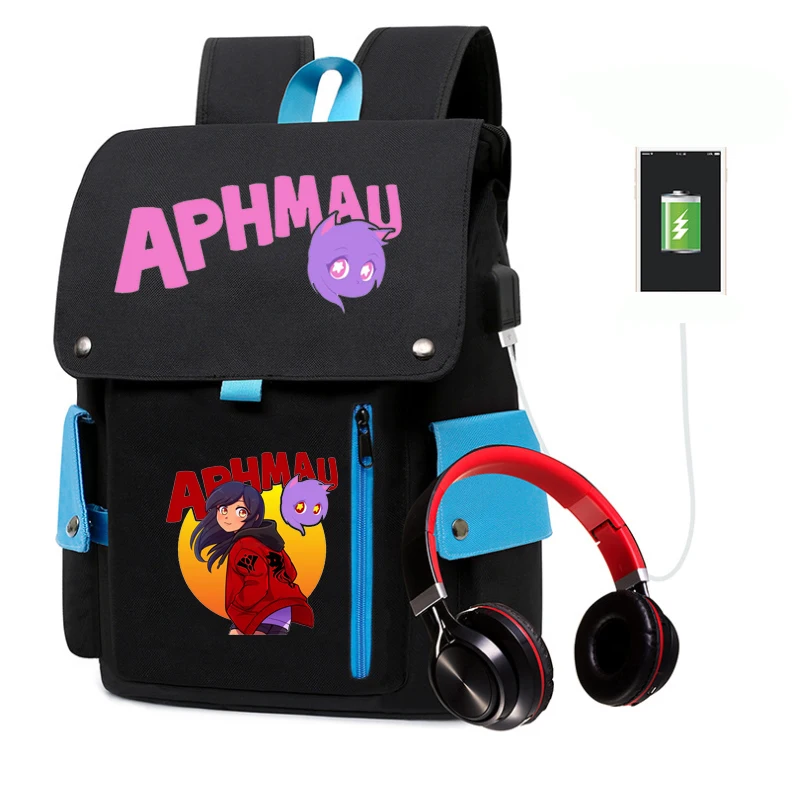 Mochila con estampado de moda para hombre, bolso con capacidad para estudiantes de escuela media al aire libre, novedad de 2022 Aphmau