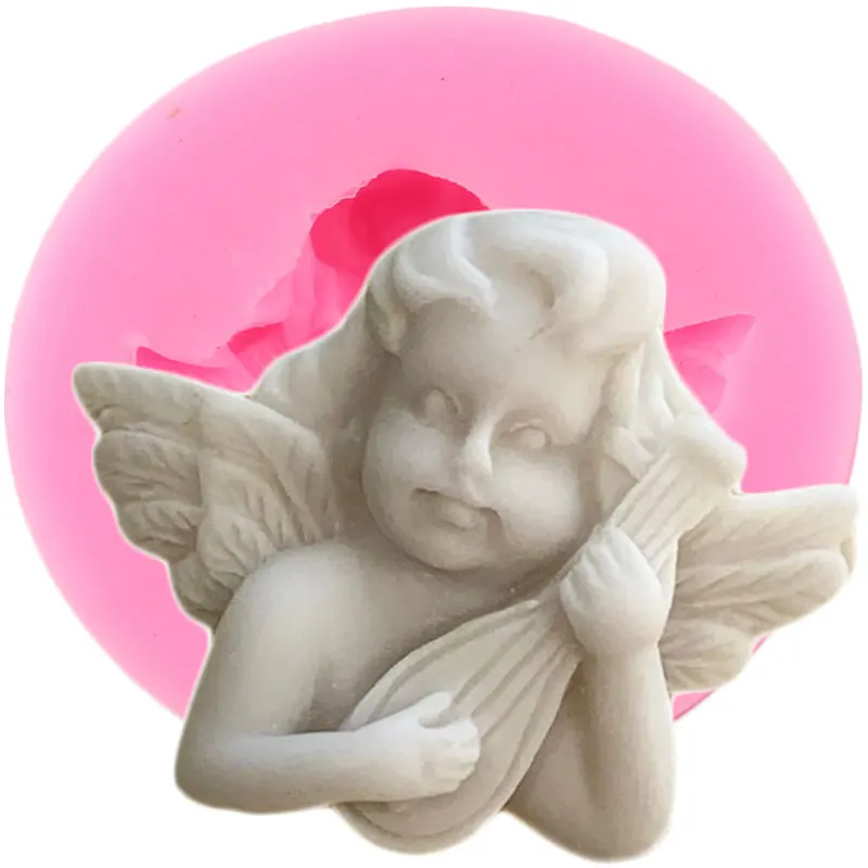 3D Cherub Angel Baby Silicone Molds Cupcake Topper Fondant Cake Decorating Tools Soap Resin Clay Candy Chocolate Gumpaste Moulds