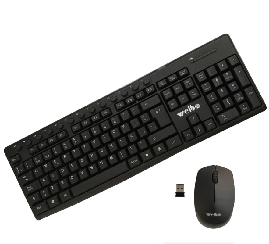 WIRELESS keyboard and mouse USB WIRELESS Spanish keyboard KIT with letter Ñ mouse WIRELESS USB Adapter