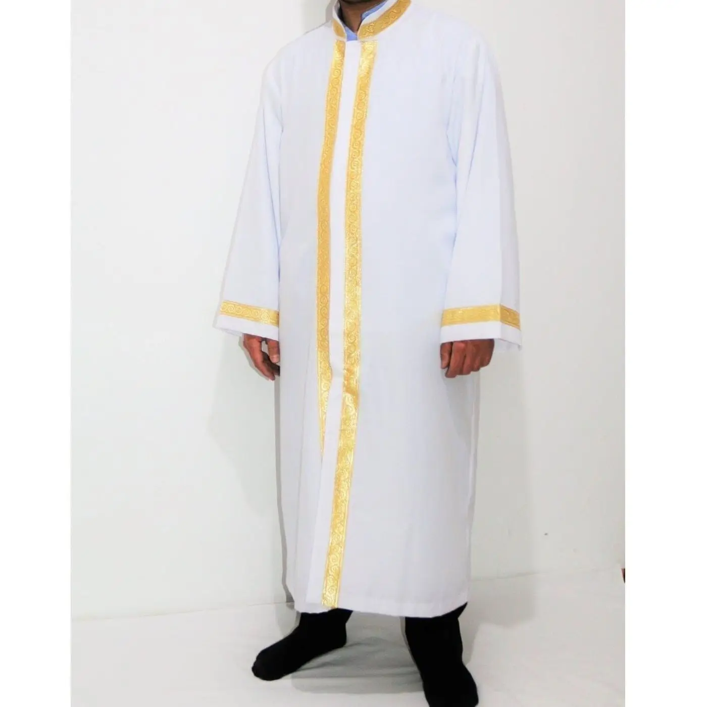 Gold Embroidered Long Robe for Male Muslim Imams to Lead Prayer Imam Muslim Prayer Masjid Ramadan Personalized