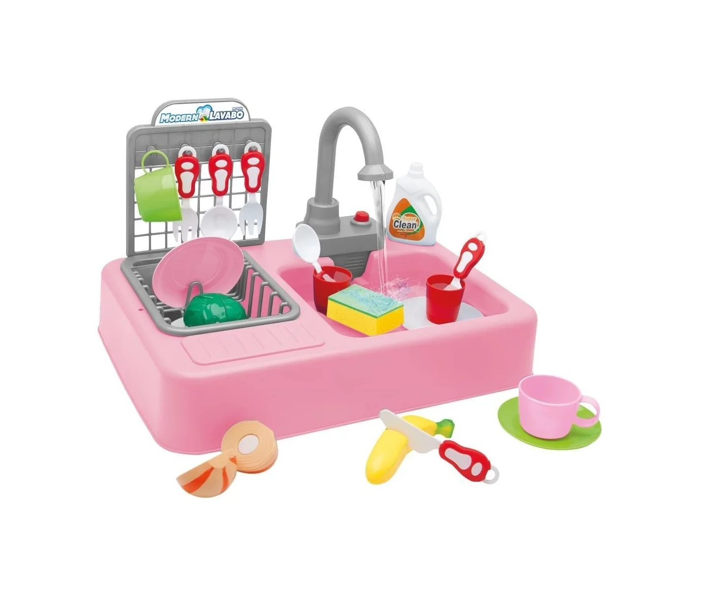 Children Kitchen Toys Simulation Kitchen Utensils Electric Fountain Food Pot Kids Play Kitchen Dishes Set For Girls Doll Food