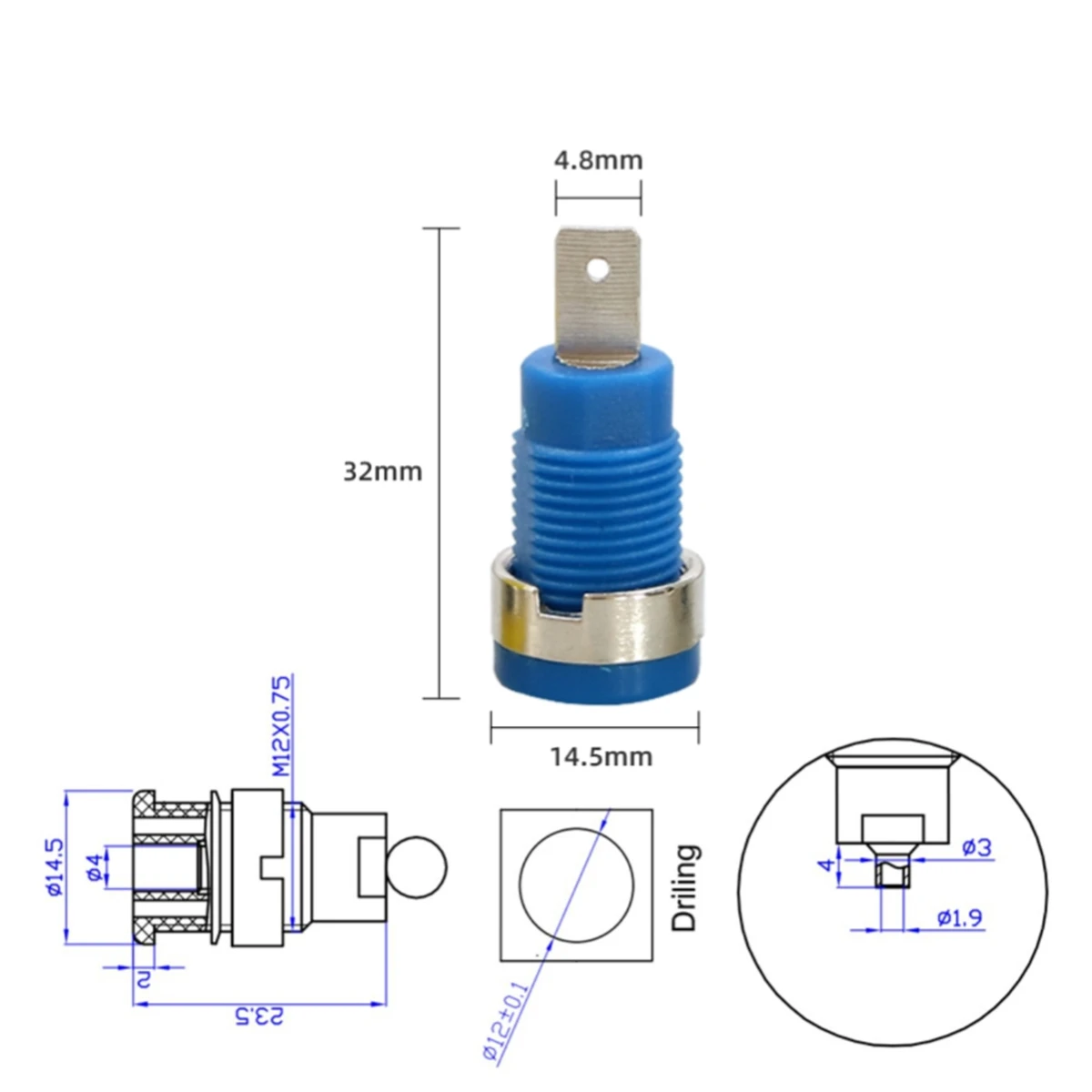 1/5/10PCS Insulated Safety 32A 4mm Banana Terminal 6 Colors Female Jack Panel Mount Socket Binding Post Wire Connector