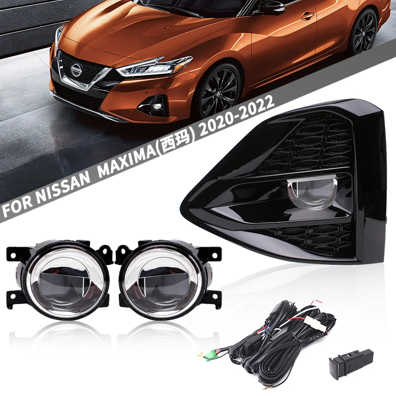 

For Nissan MAXIMA 2020 2021 2022 Front Fog Lights Car Styling Spot Light Fog Lamps With Switch - 1 Pair