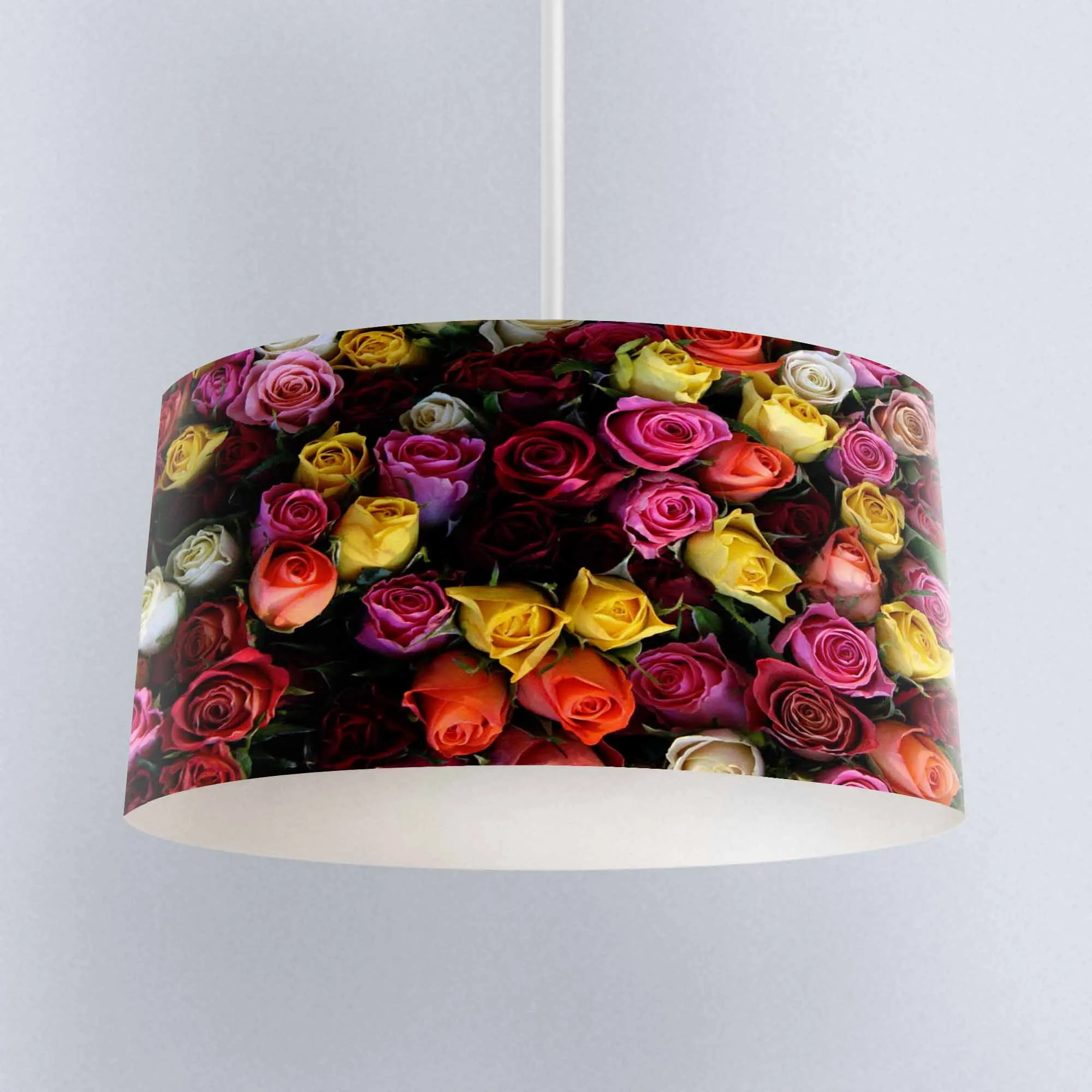 

Else Yellow Pink Orange Roses Flowers Digital Printed Fabric Chandelier Lamp Drum Lampshade Floor Ceiling Pendant Light Shade