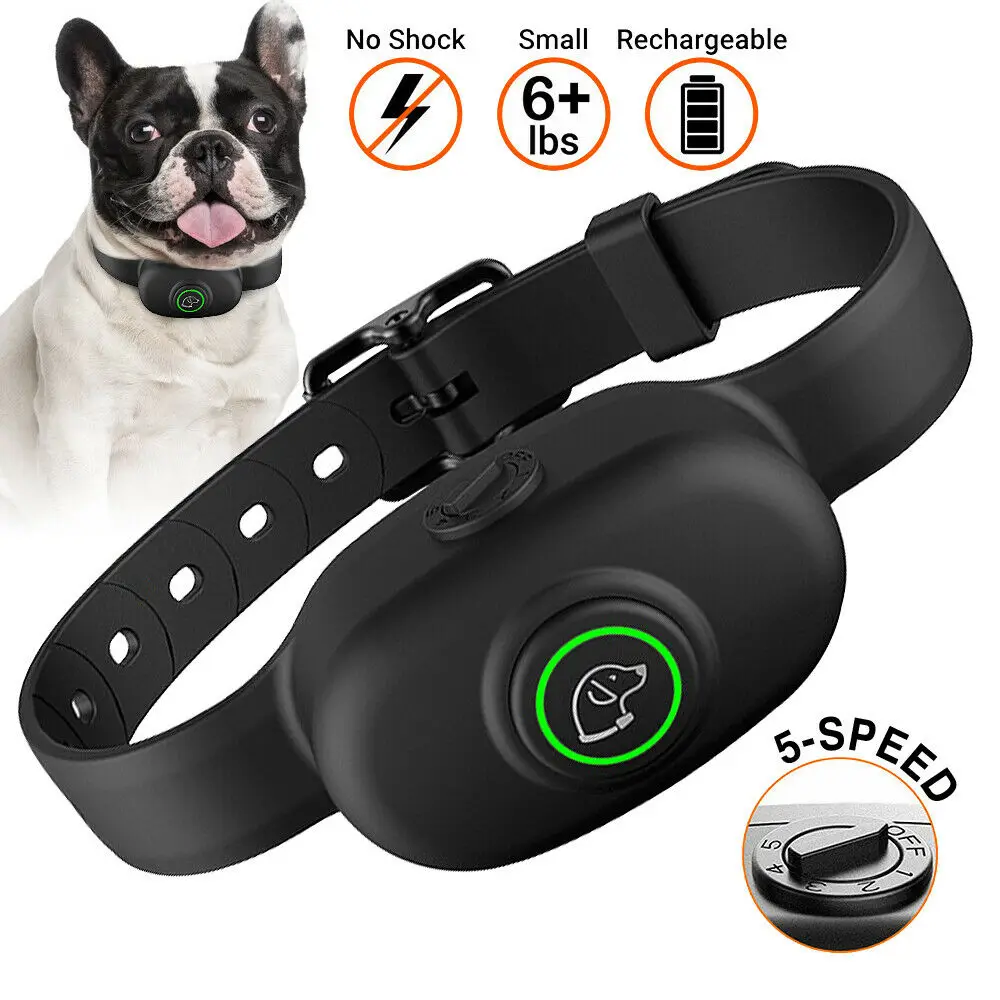 

20 PCs Waterproof Rechargeable Humane No Shock Anti Bark Small Dog Training Collar DHLSP