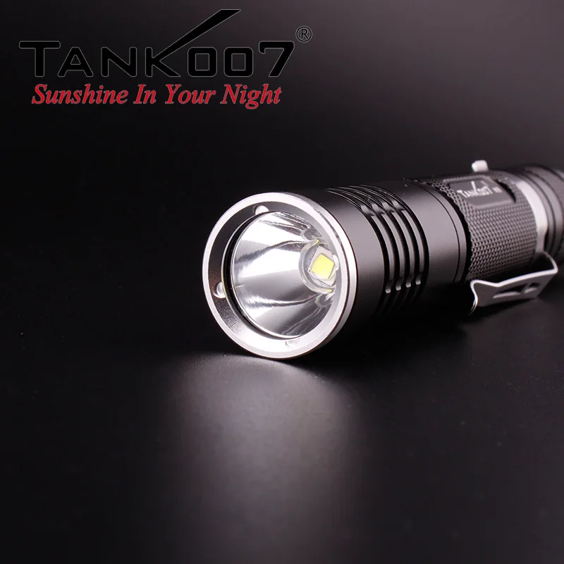 TANK007 Outdoor Police 700 lumens High Power LED Flashlight Straight Shape Blacklight Mini Portable Lamp Waterproof Fishing Lamp